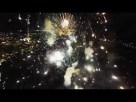 Fireworks display filmed from inside with a drone - VIDEO